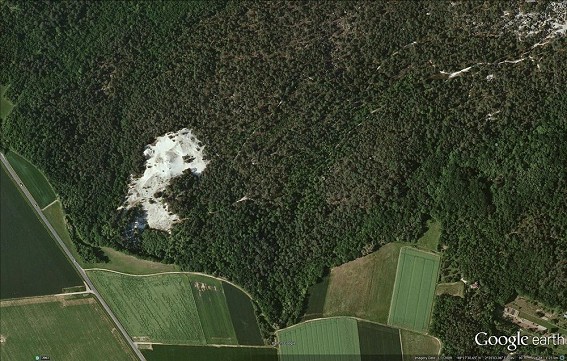 Neil's area of interest in Font on Google Earth  © Neil Hart/Google Earth
