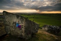 Natalie Berry bouldering in 'God's own Country'