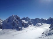 Inversion over the Argentiere glacier,  Aiguille d'Argentiere and Tour Noir.