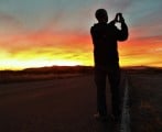 Sunset over the road home from Hueco Tanks<br>© zombie_pat