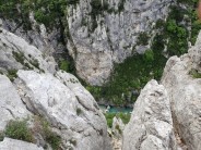 View of the Verdon Gorge from the last pitch of Belvédère des Malines