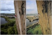 A homage to an iconic shot and climber. Niall & Cubby 34 years apart.
