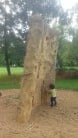 Starting him young on Cambridge's best boulder