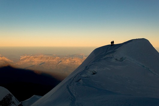 Shadow of Mont Blanc across Chamonix valley  © epic ed