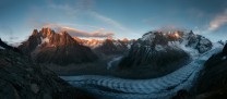 Sunset over the Mer De Glace