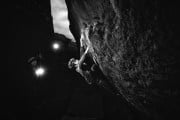 Caving is the new bouldering. A night session on Gorilla Warfare.