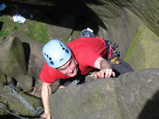 Harry on Prospero's climb (VD), Stanage  © balph2k