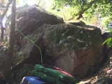 Rough topo of Hidden Arête - Problem in the Hidden Wall area of Cademan Woods.