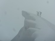 Climbers (And Cornice) In The Mist (Central Breithorn) Aug 2018