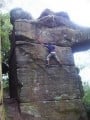 brixton climber in south sandstone. harrisons rocks