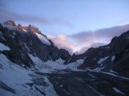 The Glacier Noir at night fall.
