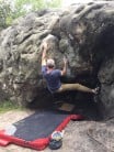 Sixiėme Piste, 6B+ at Rocher Canon, Fontainebleau, May 2019..