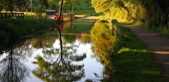 The canal towpath allows plenty of scope for reflection  © Myrddyn Phillips