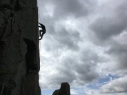 Silhouetted on Pinnacle Face