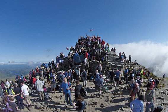 A pandemic is not the best time to add to the crowding problem on Snowdon's summit  © Mark Reeves