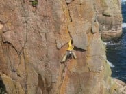 Dave Millar on second ascent of Call me Ishmael. Now an Owey trade route I'm informed.