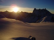 Sunrise over the Vallee Blanche