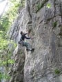 Struggling to hang on to The White Tower, E4 6a, Goblin Coombe