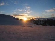Sunrise on summit day (from Col du Midi)