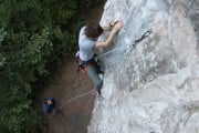 Don't look down at East Of Sweden (6b+)