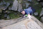 Eric in full flow at Stanage