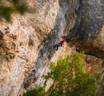 Unknown climber on Les Artisans (7c),  La Mainadera, Margalef.