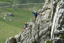 Starting young on Cneifion Arete