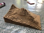 Mount Ogwen in cardboard