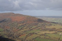 Autumn sun on the Cats back (Black hill), Black mountains