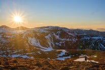 Looking over the Cairngorm Plateau at sunset