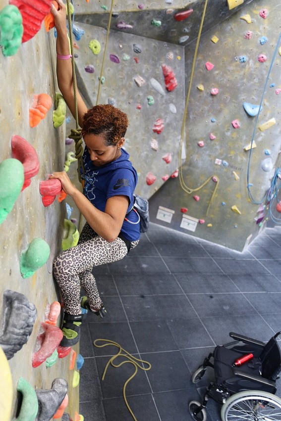 The mental challenge of climbing higher offers a different experience to bouldering.  © Bryn Davies