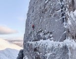 Guy Robertson on the crux of The Wailing Wall<br>© Hamish Frost