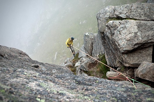 Rob abseiling off Fall Out Corner  © Stanley