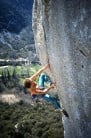 Ken Palmer on the top crack of Courage Fuyons, Buoux