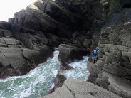 Steve exiting the zawn.