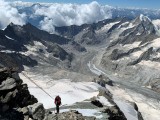Aletschhorn, SW Rib descent.