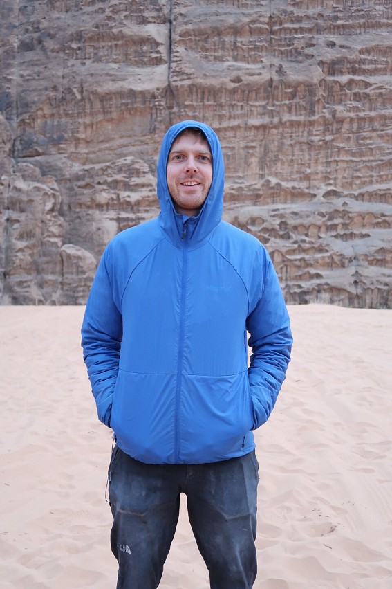 The Etherlite providing a bit of comfort with good fitting hood and its two hand warmer pockets  © UKC Gear