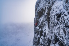 Fleeting Welsh winter conditions. Will on 'El Mancho'