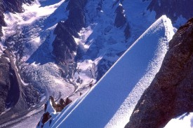 The final snow ridge at the top of the Spur, 1972, 525 kb