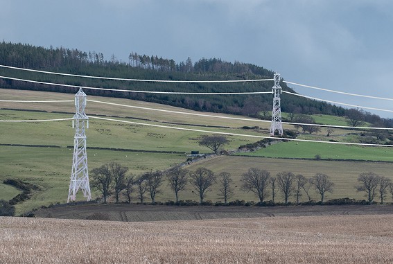 Artist's impression of 50m pylons near Moy Rock  © Strathpeffer and Contin Better Cable Route