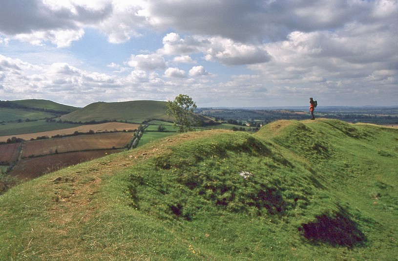 Cadbury Castle in Somerset. Could have been Camelot. Good place to start a walk to Staffordshire.  © Ronald Turnbull