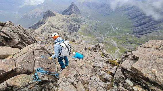 A day at the office, guiding on Sgurr nan Gillean  © Adrian Trendall