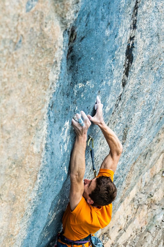 Seb's ascent is the fourth of Alex Megos' 9b+ line.  © Clarisse Bompard