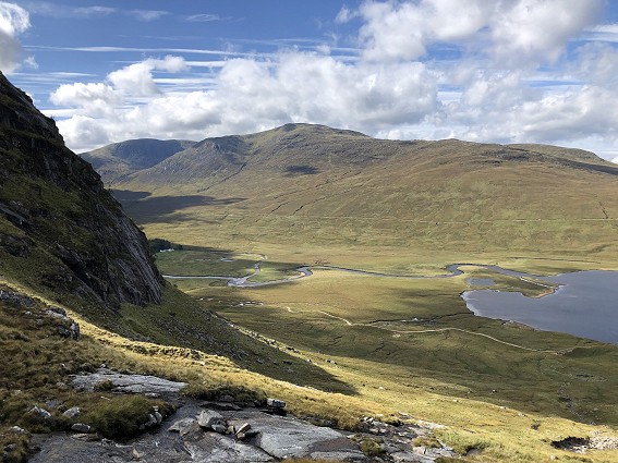Strath Ossian and Loch Guilbinn, the low point of the round  © Dan Bailey