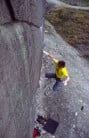 Falling off The Devil is in the Details (E7 7a) at Black Rocks