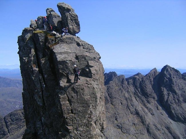 Abseiling from the In Pinn  © jez s