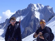 Dad and I coming down the Petit Aguille Verte