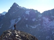 Phil on Mont Gioberney Summit, Ecrins Massif