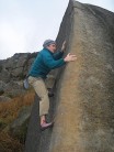 Dave gets 'intimate' with the Crescent Arete!