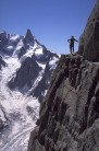Aiguille du Grépon Traverse, Chamonix, 3482m, climber Bob Nunn.
